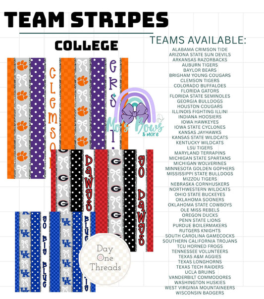 College Team Stripes