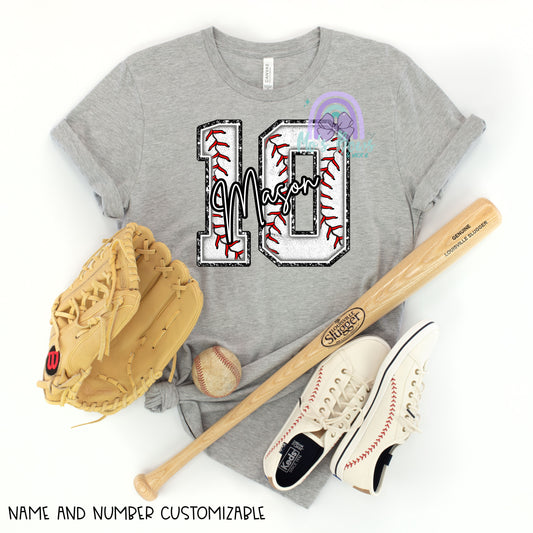 Baseball Number w/ Name