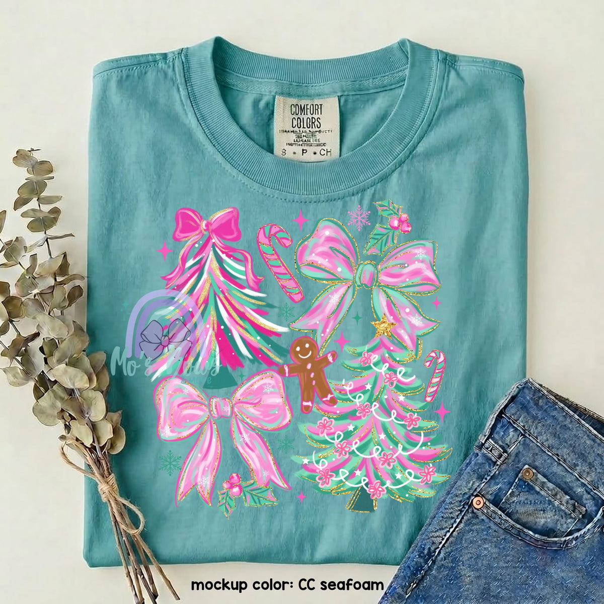 Pink Christmas Tree Collage