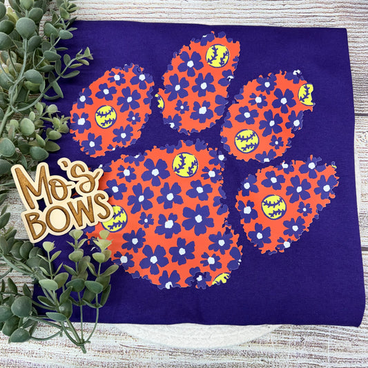 Floral Tiger Softball Paw