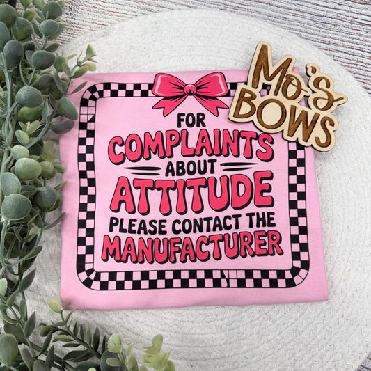 Complaints on Attitude