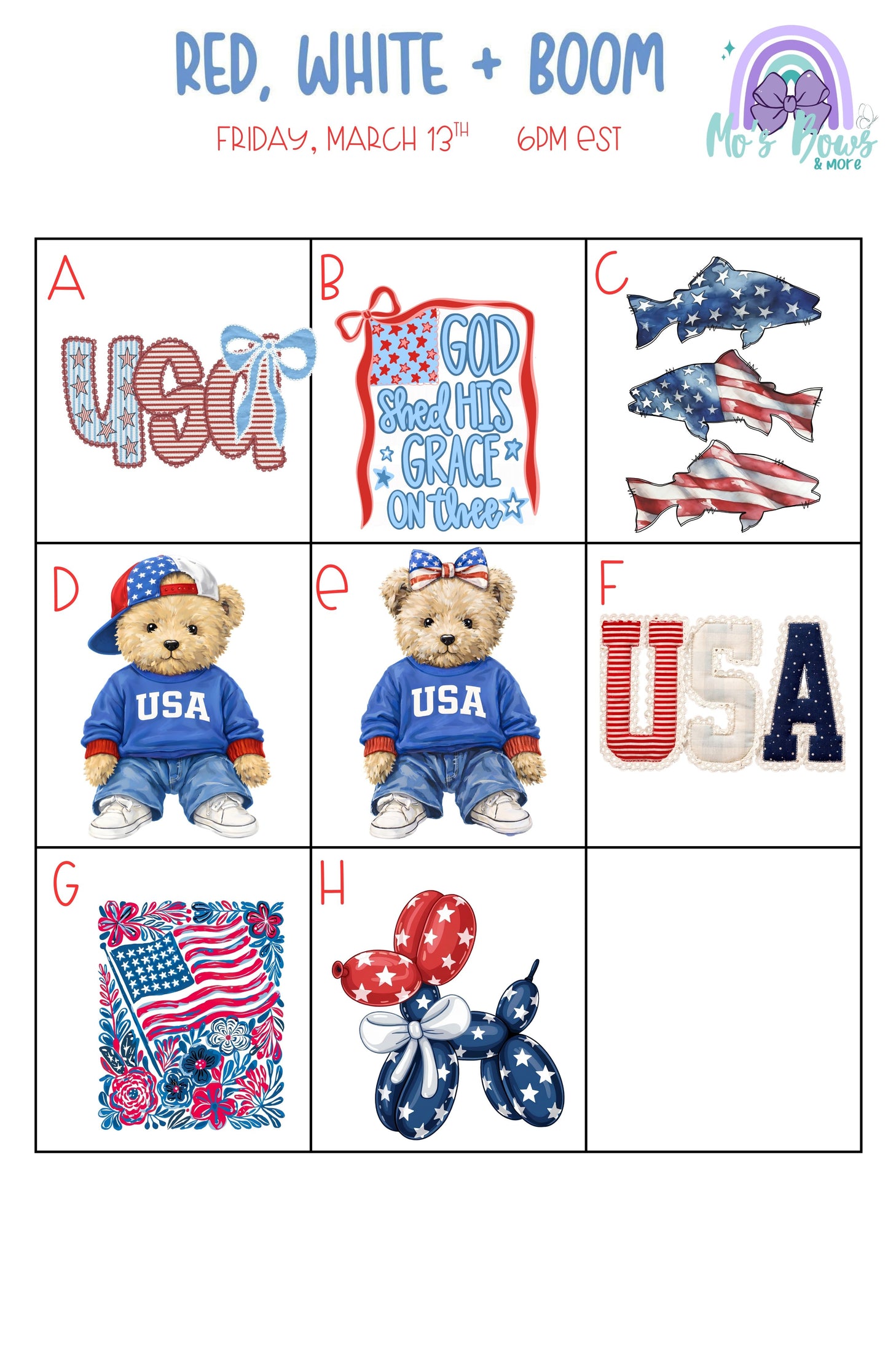 Red, White, & Boom Tees