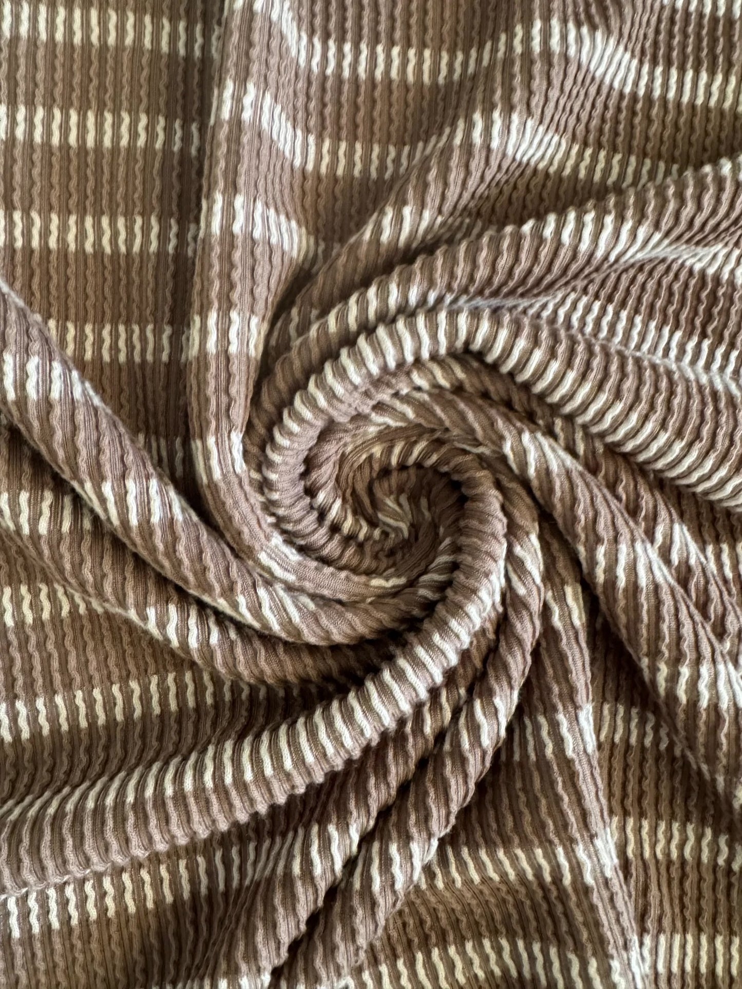 Taupe Striped Rib