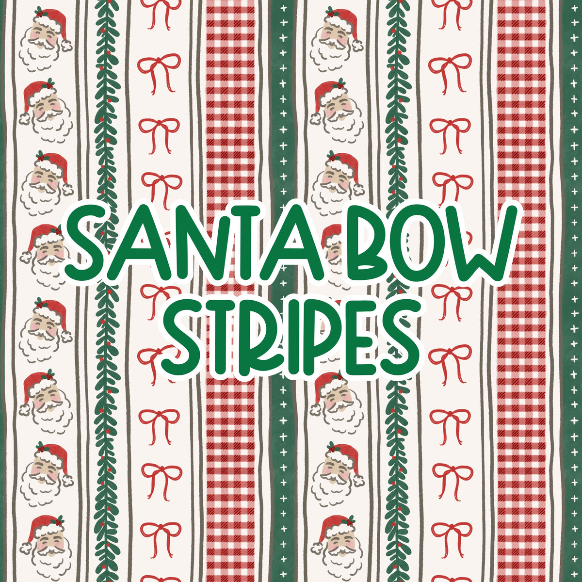Santa Bow Stripes