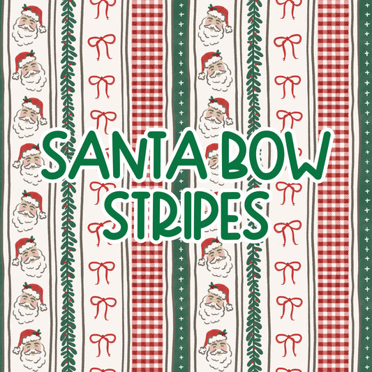 Santa Bow Stripes